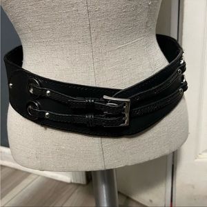 Linea Pelle double buckle belt